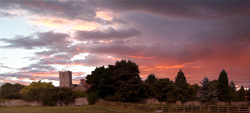 Sunset over Stanford